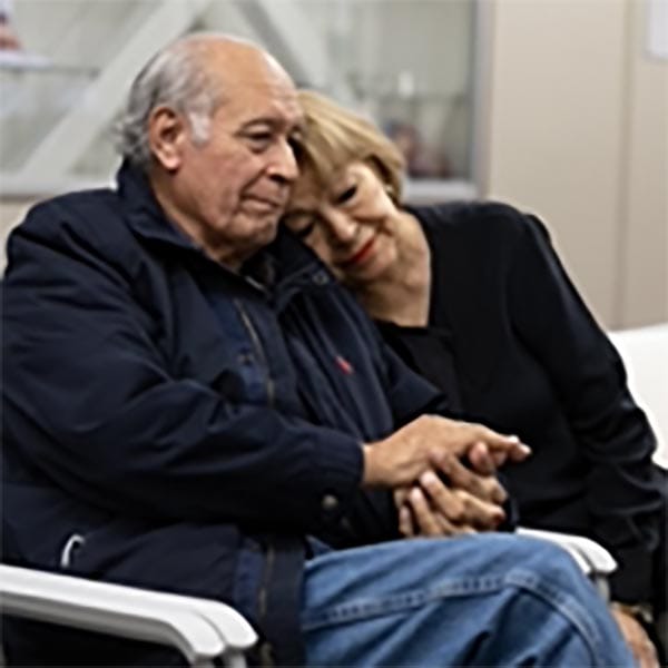 Older couple on a bench seat